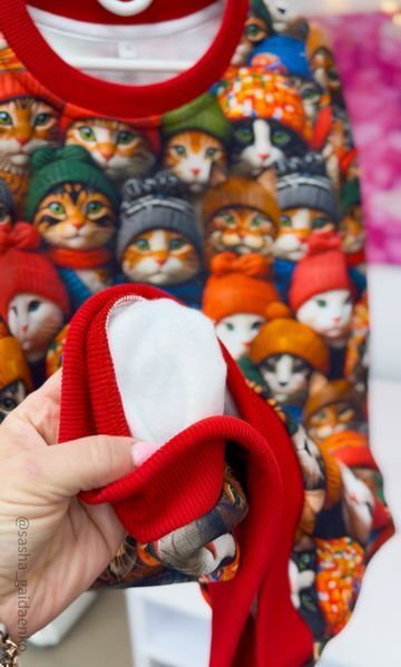 Свитшот с начесом "Котики" 398 фото